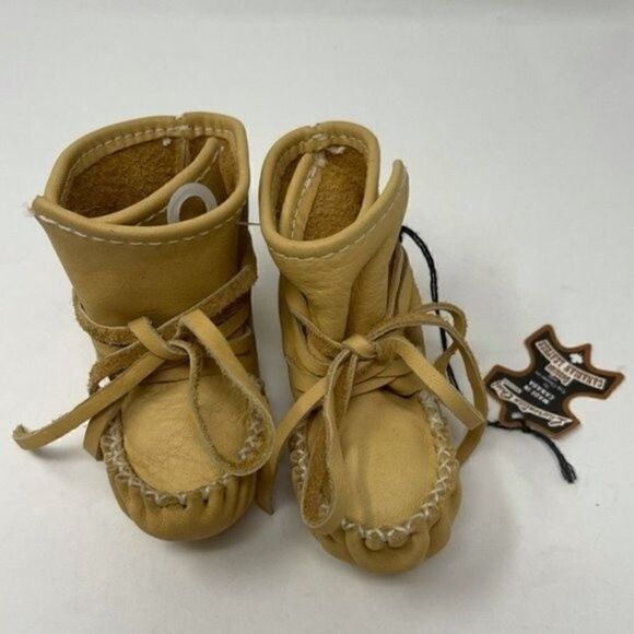 Laurentian chief moccasins C4 baby leather booties BoxH - Picture 5 of 6